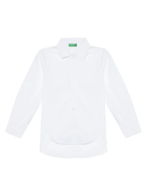 United Colors Of Benetton Koszula 5EW7CQ04A Biały Oversize