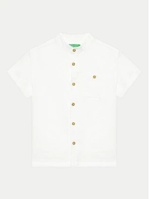 United Colors Of Benetton Koszula 5OK4CQ02K Biały Regular Fit