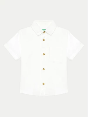 United Colors Of Benetton Koszula 5OK4GQ01K Biały Regular Fit