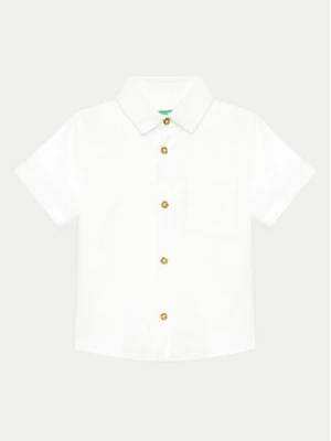 United Colors Of Benetton Koszula 5OK4GQ01K Biały Regular Fit