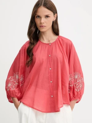 United Colors of Benetton koszula bawełniana damska kolor różowy regular 5VZCDQ0BN