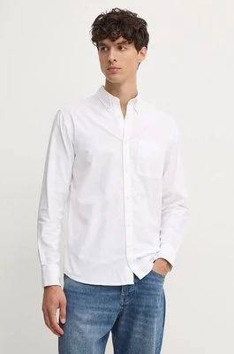 United Colors of Benetton koszula bawełniana męska kolor biały regular z kołnierzykiem button-down 5FGBUQ04C