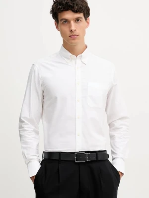 United Colors of Benetton koszula bawełniana męska kolor biały regular z kołnierzykiem button-down 5FGBUQ04C