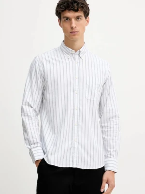 United Colors of Benetton koszula bawełniana męska kolor biały regular z kołnierzykiem button-down 5FGBUQ04C