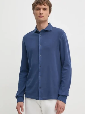 United Colors of Benetton koszula bawełniana męska kolor granatowy regular z kołnierzykiem klasycznym 5WMYUQ052