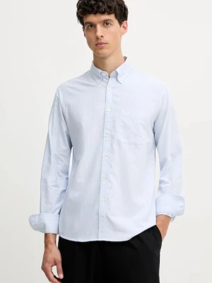 United Colors of Benetton koszula bawełniana męska kolor niebieski regular z kołnierzykiem button-down 5FGBUQ04C