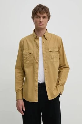 United Colors of Benetton koszula bawełniana męska kolor zielony regular z kołnierzykiem button-down 5KGPUQ04S