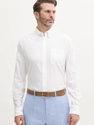 United Colors of Benetton koszula męska kolor biały regular z kołnierzykiem button-down 5KFHUQ05R
