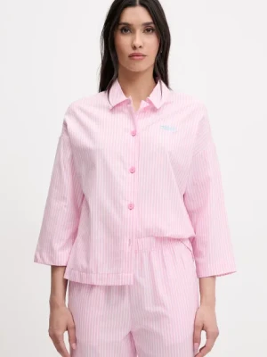 United Colors of Benetton koszula piżamowa bawełniana kolor różowy bawełniana 4QFZ3M00A