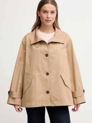 United Colors of Benetton kurtka bawełniana kolor brązowy przejściowa oversize 2QJYDN07Y