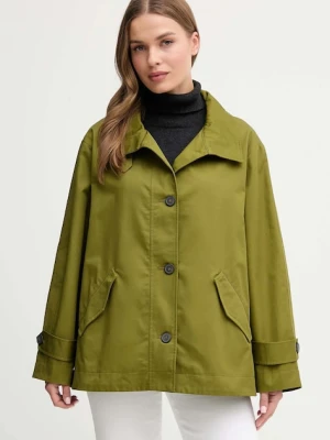 United Colors of Benetton kurtka bawełniana kolor zielony przejściowa oversize 2QJYDN07Y