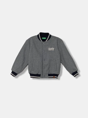 United Colors of Benetton kurtka bomber dziecięca z dodatkiem wełny