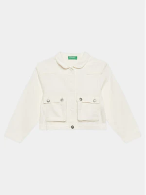 United Colors Of Benetton Kurtka jeansowa 22C2CN04D Écru Regular Fit