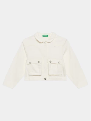 United Colors Of Benetton Kurtka jeansowa 22C2CN04D Écru Regular Fit