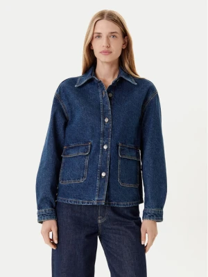 United Colors Of Benetton Kurtka jeansowa 296XDN07R Granatowy Relaxed Fit