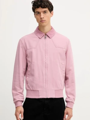 United Colors of Benetton kurtka jeansowa kolor różowy przejściowa 2QHDUN06K
