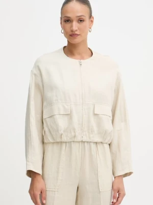 United Colors of Benetton kurtka przejściowa damska lniana