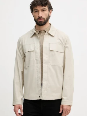 United Colors of Benetton kurtka przejściowa męska z dodatkiem lnu