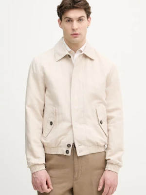 United Colors of Benetton kurtka przejściowa męska z lnem