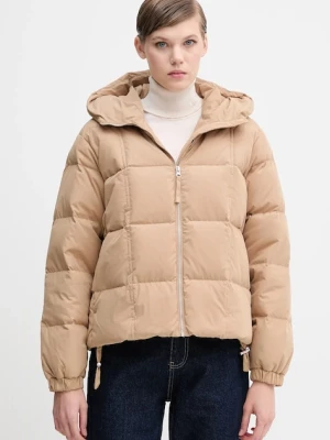 United Colors of Benetton kurtka puchowa kolor brązowy zimowa oversize 22T6DN086