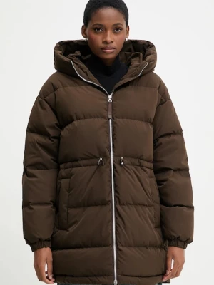 United Colors of Benetton kurtka puchowa kolor brązowy zimowa oversize 22T6DN087