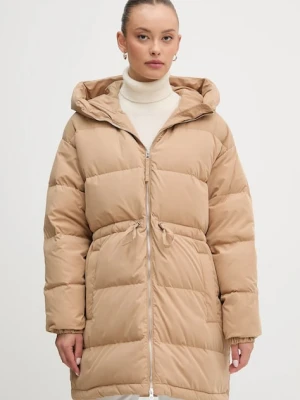 United Colors of Benetton kurtka puchowa kolor brązowy zimowa oversize 22T6DN087