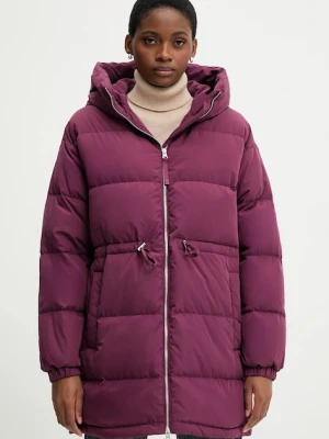 United Colors of Benetton kurtka puchowa kolor fioletowy zimowa oversize 22T6DN087