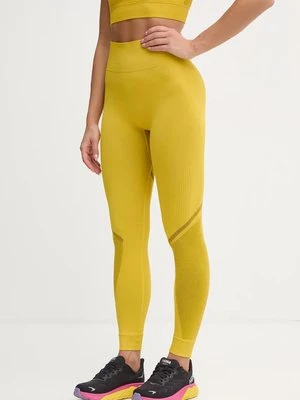 United Colors of Benetton legginsy damskie kolor żółty gładkie 189T3F00U