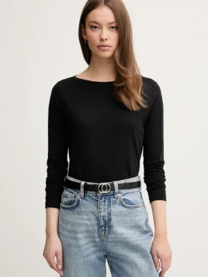 United Colors of Benetton longsleeve bawełniany kolor czarny 3096D109E