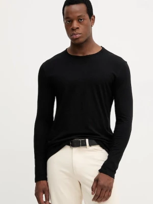United Colors of Benetton longsleeve bawełniany kolor czarny gładki 3JE1J19A9