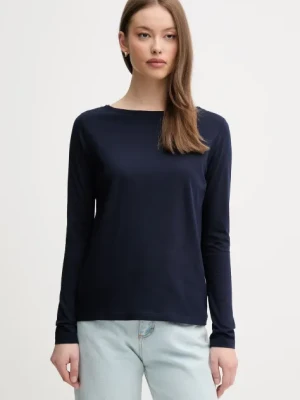 United Colors of Benetton longsleeve bawełniany kolor granatowy 3096D109E