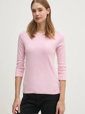 United Colors of Benetton longsleeve bawełniany kolor różowy 3GA2E16A1