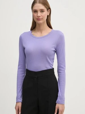 United Colors of Benetton longsleeve bawełniany kolor różowy 3GA2E16F9