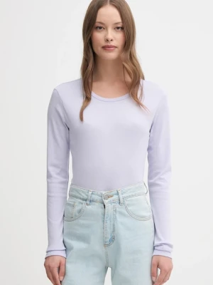 United Colors of Benetton longsleeve bawełniany kolor różowy 3GA2E16F9