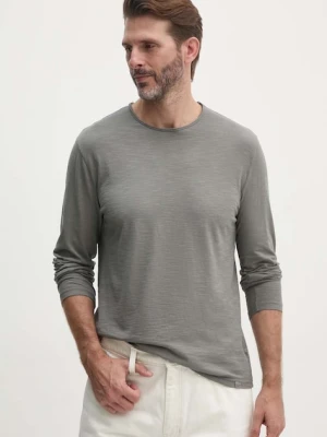 United Colors of Benetton longsleeve bawełniany kolor szary gładki 3JE1J19A9