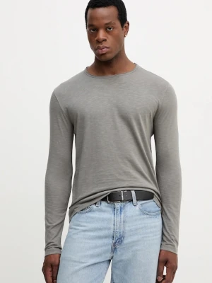 United Colors of Benetton longsleeve bawełniany kolor szary gładki 3JE1J19A9