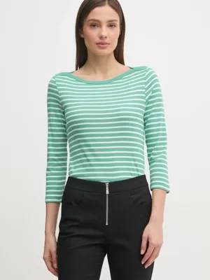 United Colors of Benetton longsleeve bawełniany kolor zielony 30YSD109W