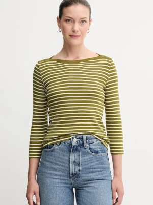 United Colors of Benetton longsleeve bawełniany kolor zielony 30YSD109W