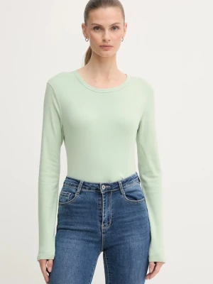 United Colors of Benetton longsleeve bawełniany kolor zielony 3GA2E16F9