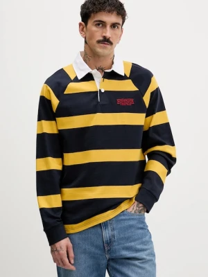 United Colors of Benetton longsleeve bawełniany x Stranger Things kolor granatowy wzorzysty 3T6YU302P