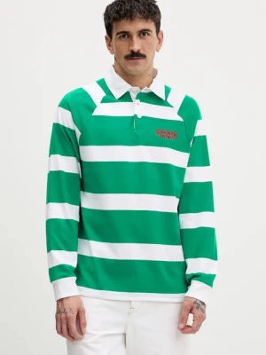 United Colors of Benetton longsleeve bawełniany x Stranger Things kolor zielony wzorzysty 3T6YU302P