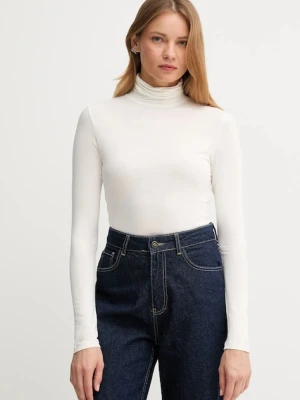 United Colors of Benetton longsleeve damski kolor beżowy z golfem 3Z12D2010