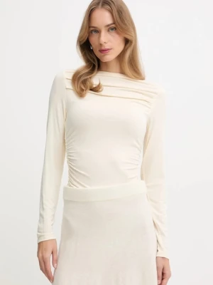 United Colors of Benetton longsleeve kolor beżowy 37UKD10BA