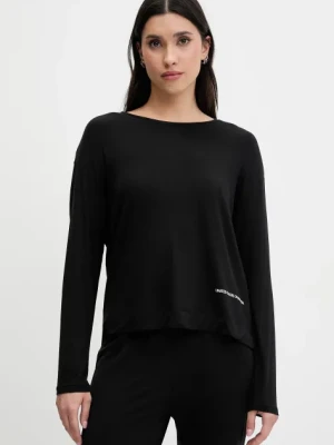 United Colors of Benetton longsleeve piżamowy damska kolor czarny 36MX3M07B