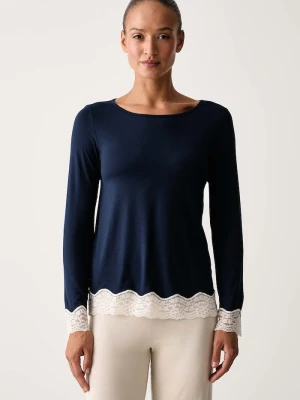 United Colors of Benetton longsleeve piżamowy damski z wiskozą