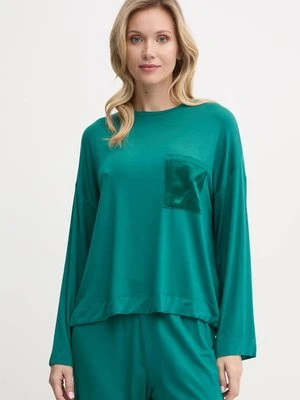 United Colors of Benetton longsleeve piżamowy kolor zielony 3ZEW3M06P