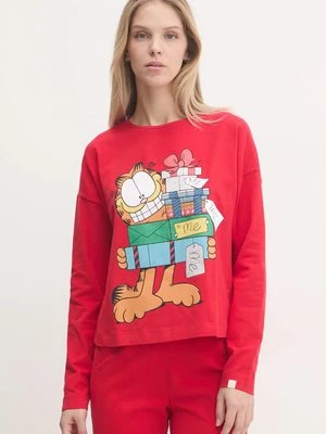 United Colors of Benetton longsleeve piżamowy x GARFIELD kolor czerwony 3DKE3M06L