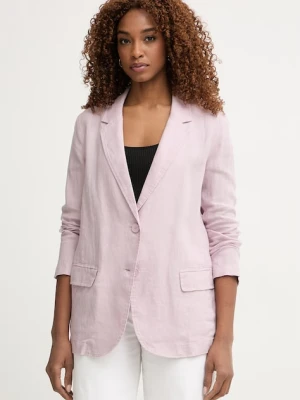 United Colors of Benetton marynarka jednorzędowa damska lniana