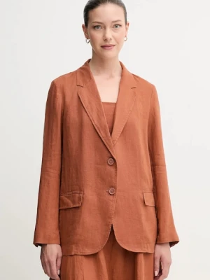 United Colors of Benetton marynarka jednorzędowa damska lniana