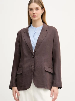 United Colors of Benetton marynarka jednorzędowa damska lniana